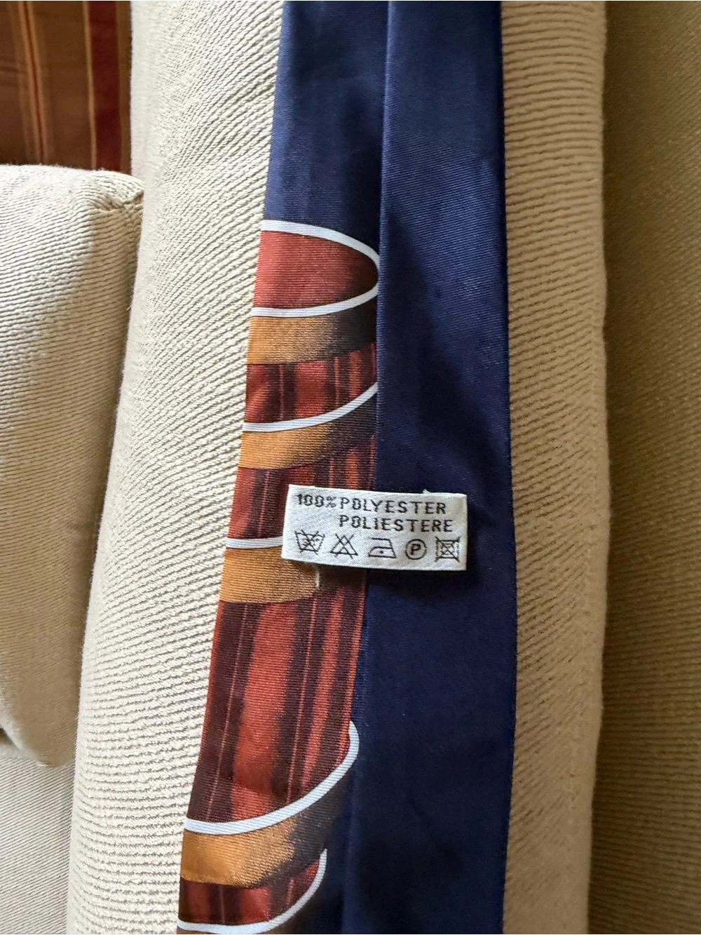 Men's Navy Novelty Beer Keg Silk Tie